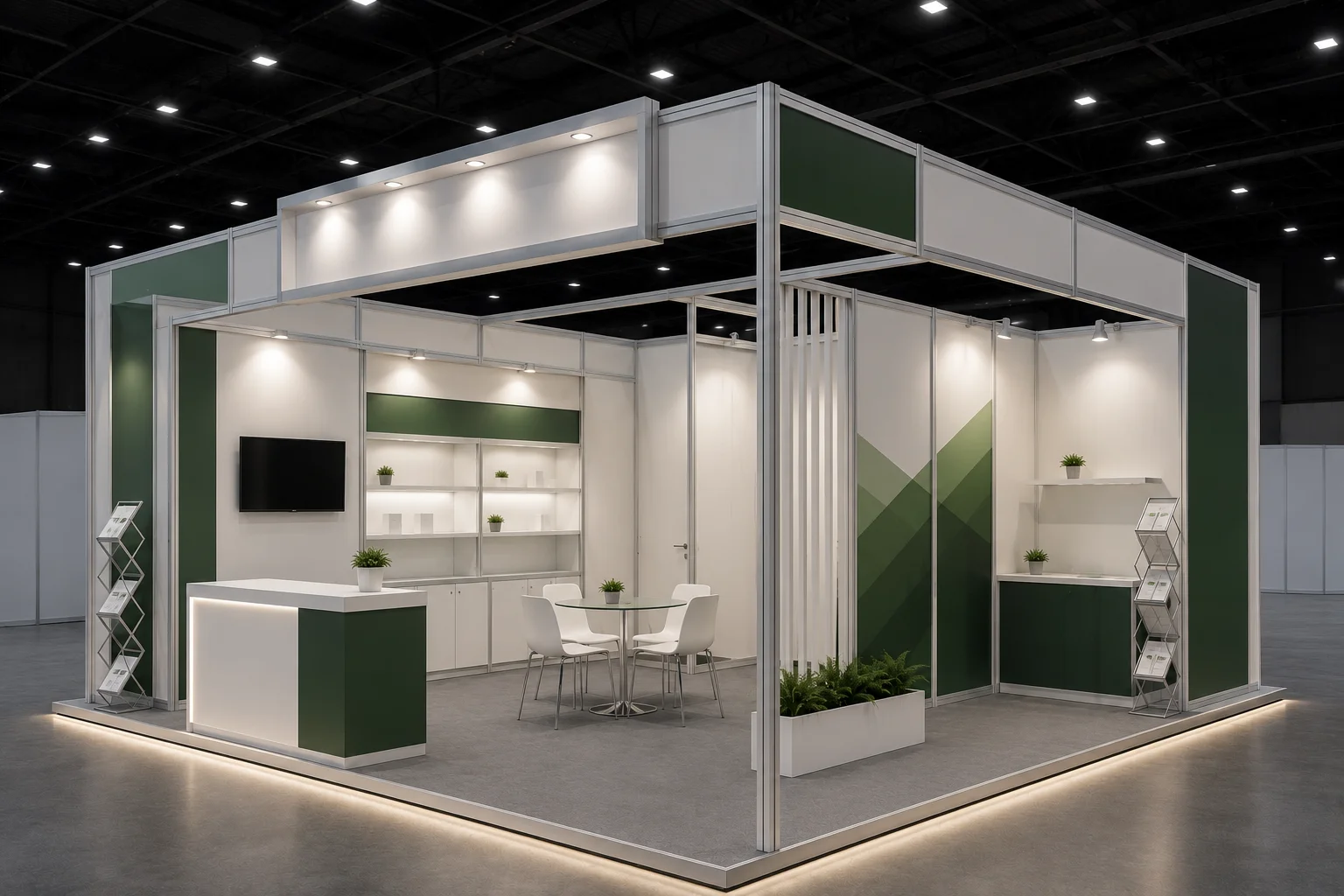 modular exhibition stall design for zak doors & windows